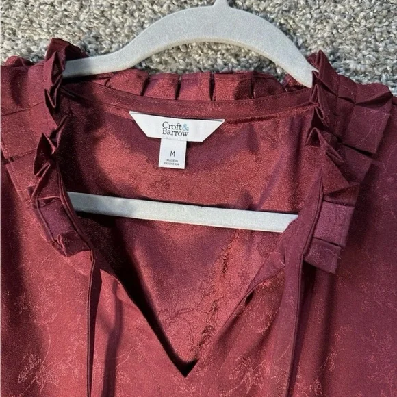 Croft & Barrow Ruffle Neck Dress SZ Medium NWOT - Picture 9 of 11